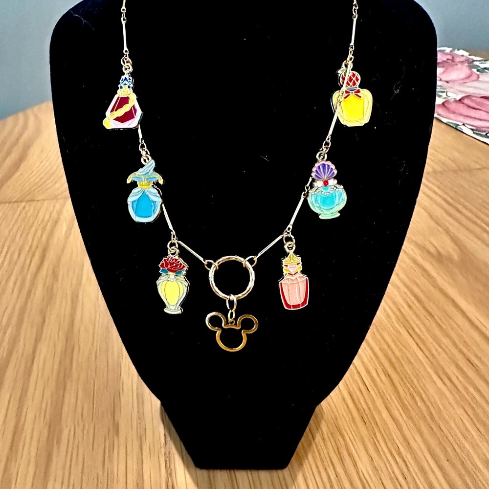 Disney Princess Perfume Charm Necklace